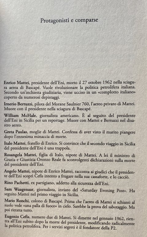 PROFONDO NERO. MATTEI, DE MAURO, PASOLINI. UN'UNICA PISTA ALL'ORIGINE DELLE …