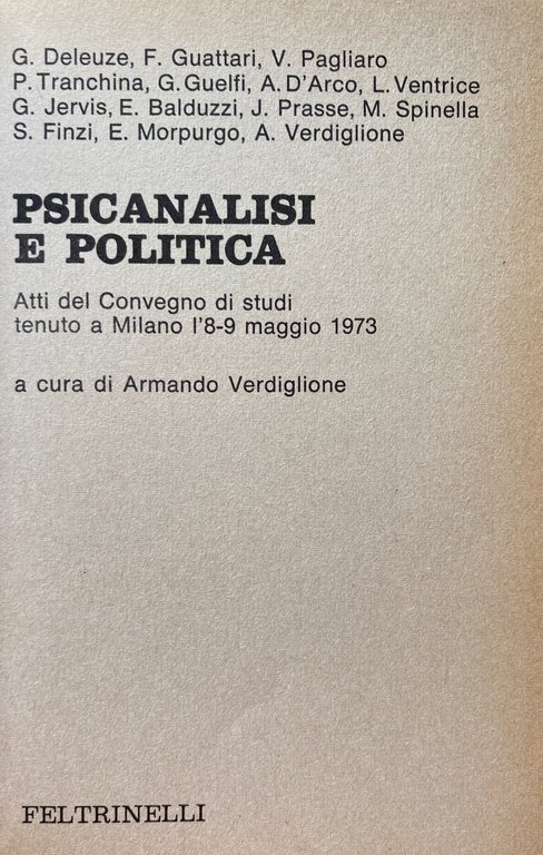 PSICANALISI E POLITICA