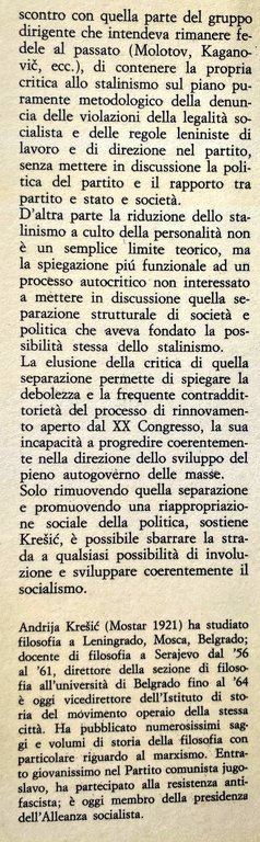 PER LA CRITICA DELLO STALINISMO. SOCIETÀ POLITICA E MITOLOGIA POLITICA