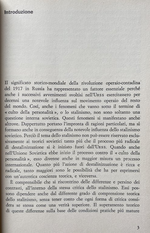 PER LA CRITICA DELLO STALINISMO. SOCIETÀ POLITICA E MITOLOGIA POLITICA