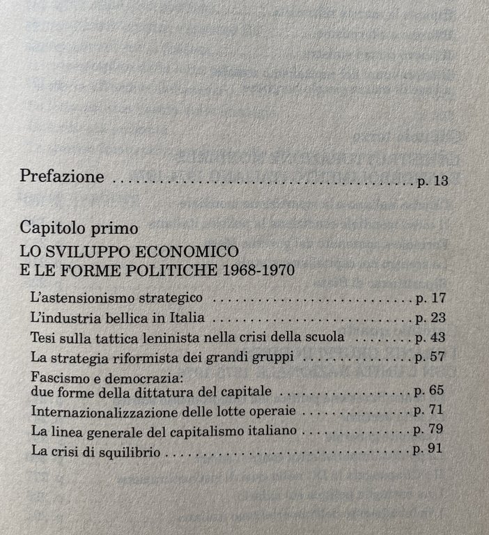 L'INEGUALE SVILUPPO POLITICO 1968-1979