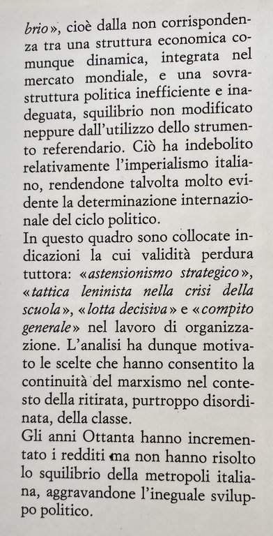 L'INEGUALE SVILUPPO POLITICO 1968-1979