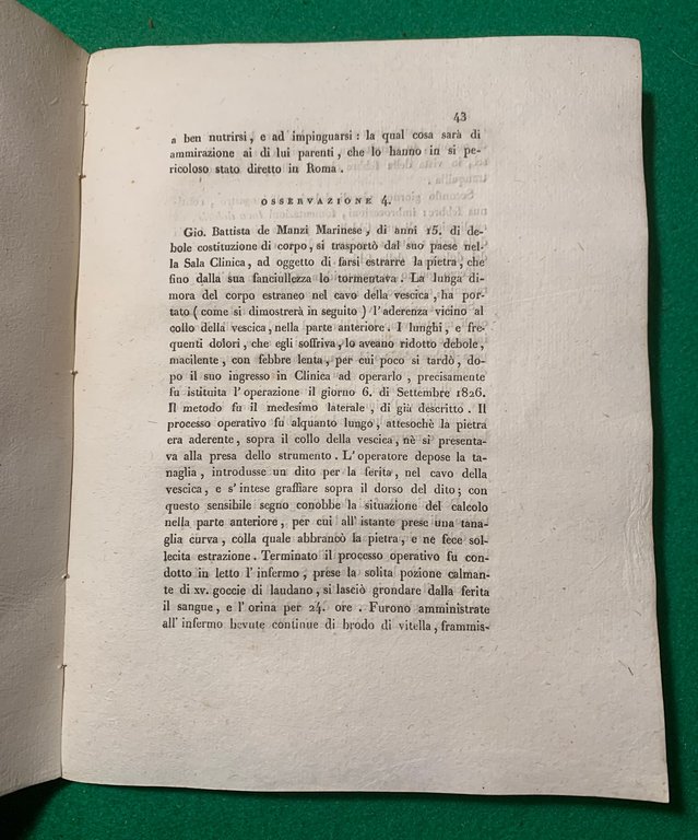 Saggio dell'Istituto Clinico Romano di medicina esterna esposto da Giuseppe …