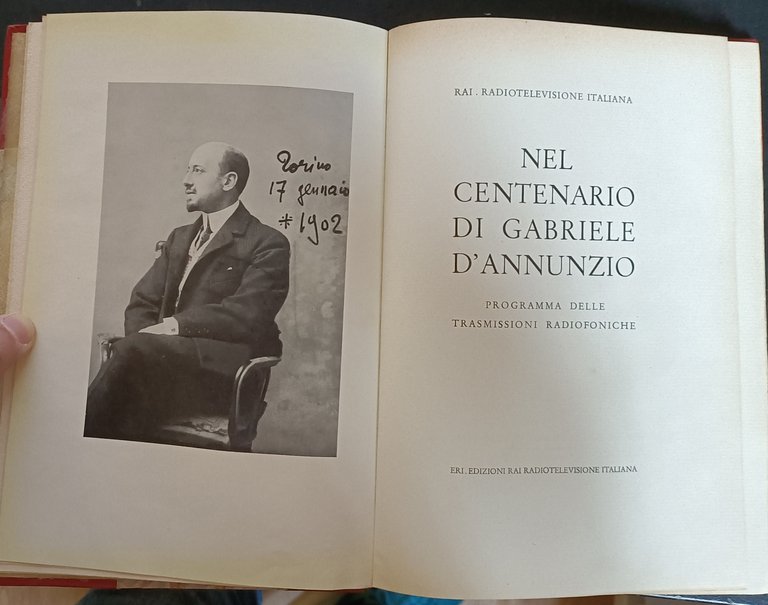 Nel centenario di Gabriele D'Annunzio programma delle trasmissioni radiofoniche