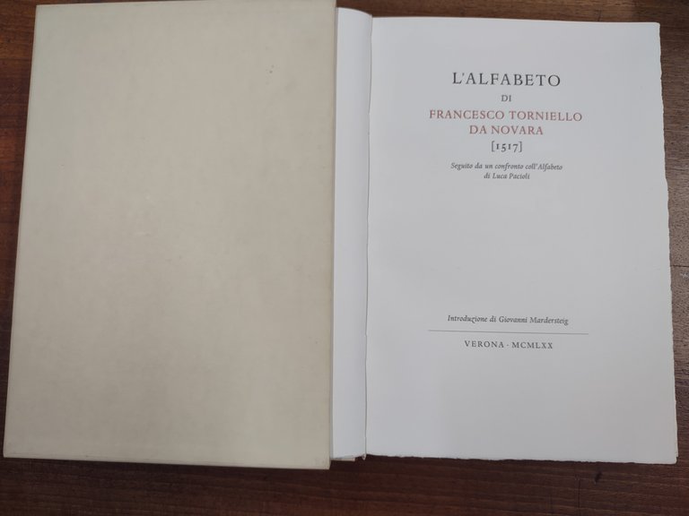 L'alfabeto di Francesco Torniello da Novara (1517). Seguito da un …