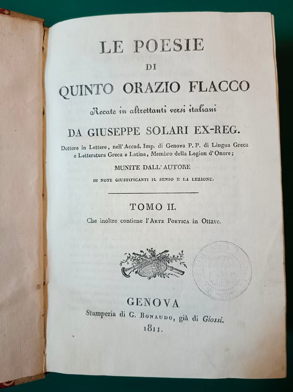 Flacco Quinto Orazio - LE POESIE DI QUINTO ORAZIO FLACCO …