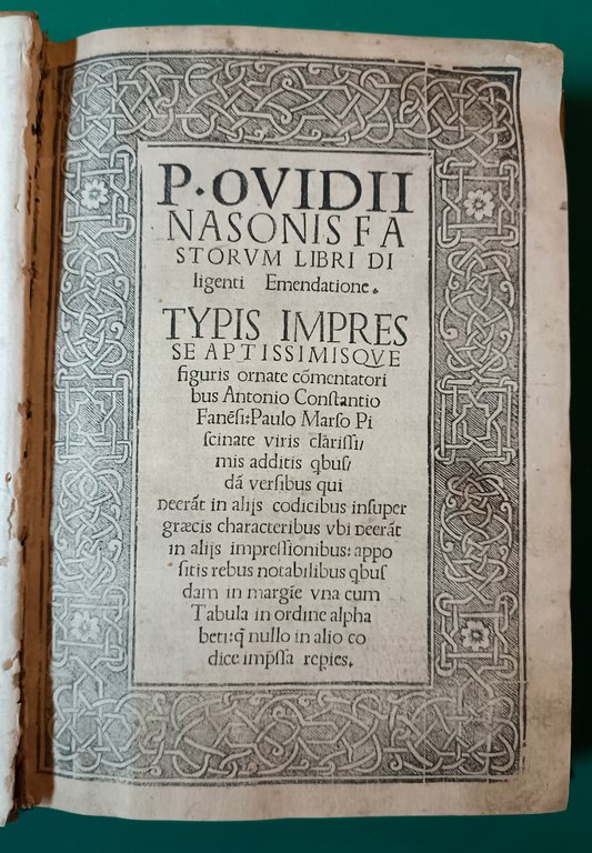 Ovidio Nasone Publio, P. Ouidij Nasonis Fastorum libri diligenti emendatione, …