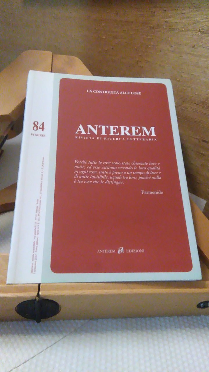 ANTEREM 84. LA CONTIGUITà ALLE COSE