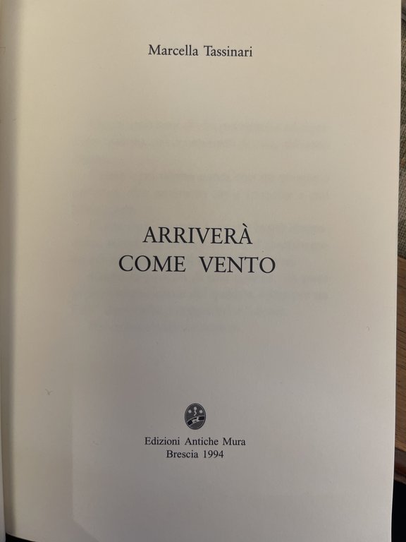 Arriverà come vento