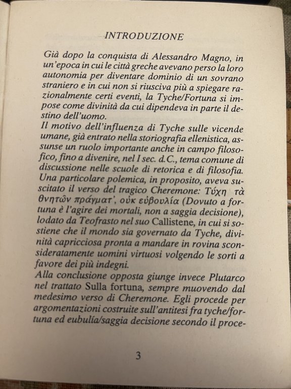 Plutarco sulla fortuna