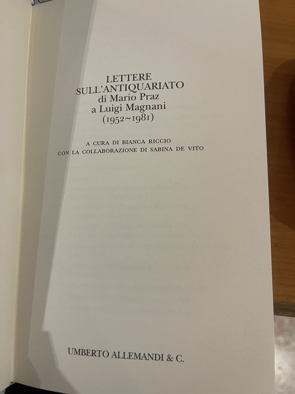 Lettere sull'antiquariato