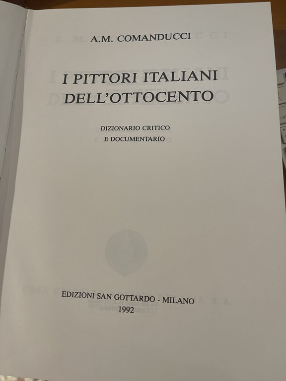 I pittori italiani dell'Ottocento