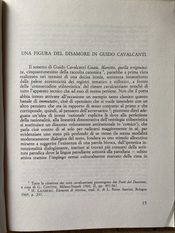 L'IMMAGINE DEL TESTO. EPISODI DI CULTURA FIGURATIVA NELLA LETTERATURA ITALIANA