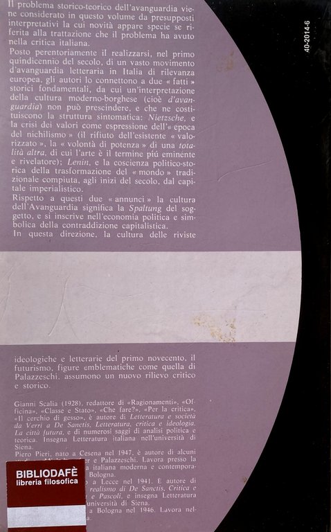 NICHILISMO E IMPERIALISMO. L'AVANGUARDIA LETTERARIA IN ITALIA (1903-1914)