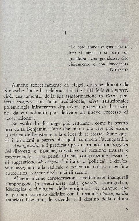 NICHILISMO E IMPERIALISMO. L'AVANGUARDIA LETTERARIA IN ITALIA (1903-1914)