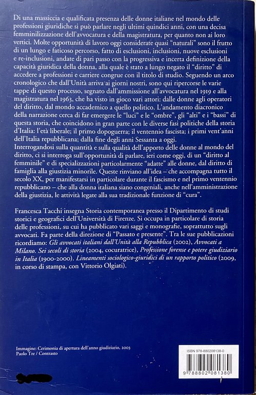 EVA TOGATA. DONNE E PROFESSIONI GIURIDICHE IN ITALIA DALL'UNITÀ A …