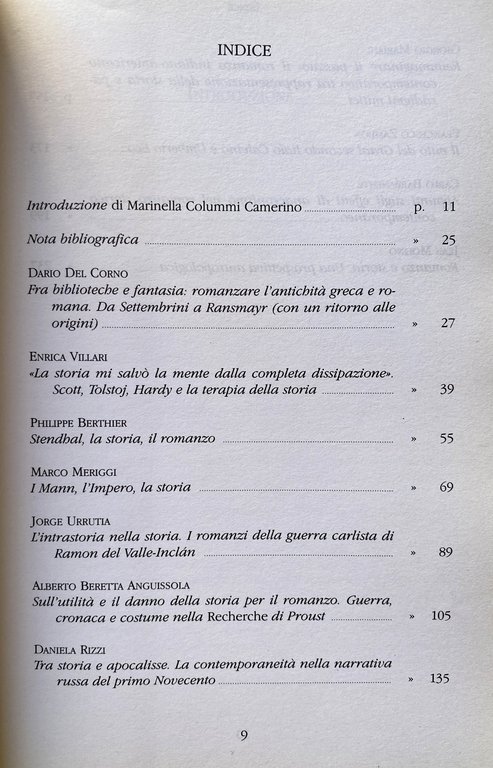 LA STORIA NEL ROMANZO (1800-2000)