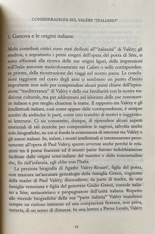 NON CHIAMATEMI MAESTRO. EPISODI DELLA RICEZIONE ITALIANA DI PAUL VALÉRY