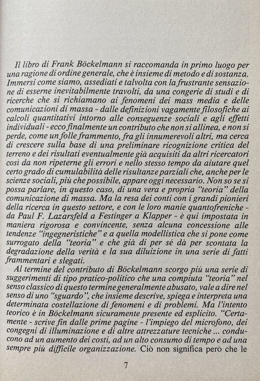 TEORIA DELLA COMUNICAZIONE DI MASSA. MECCANISMI DELLA FORMAZIONE DELL'OPINIONE PUBBLICA …