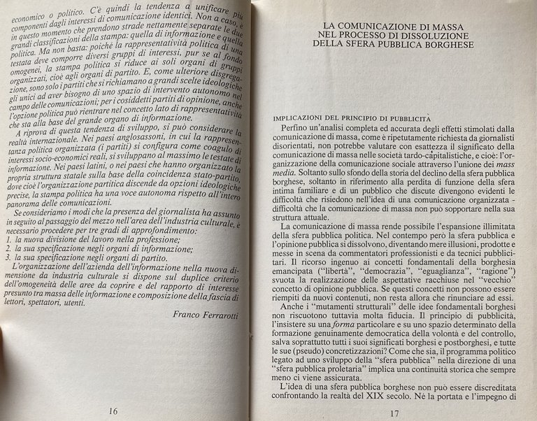 TEORIA DELLA COMUNICAZIONE DI MASSA. MECCANISMI DELLA FORMAZIONE DELL'OPINIONE PUBBLICA …