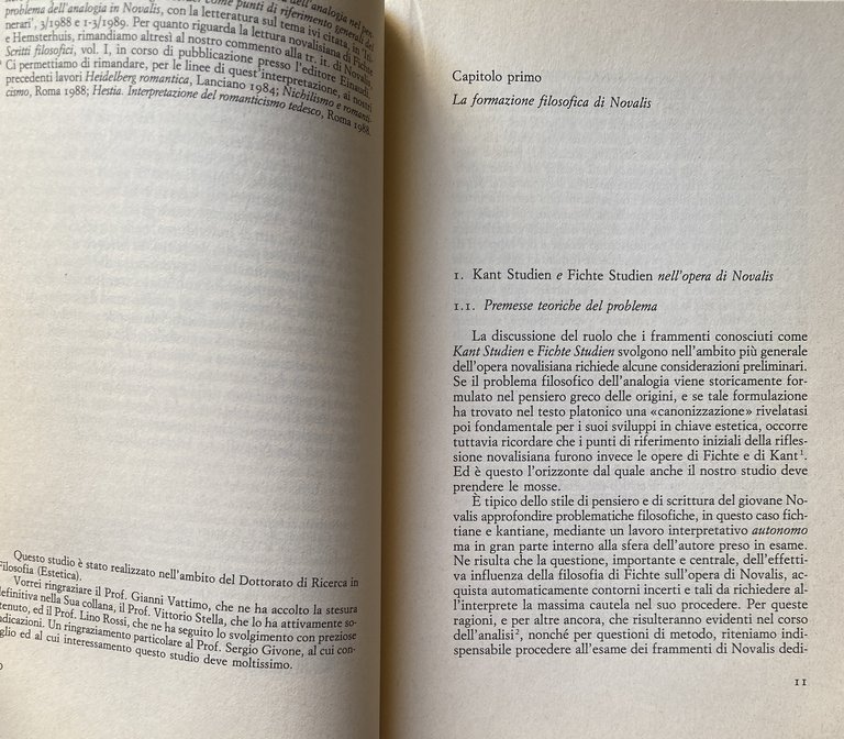 L'ESTETICA DI NOVALIS. ANALOGIA E PRINCIPIO POETICO NELLA PROFEZIA ROMANTICA