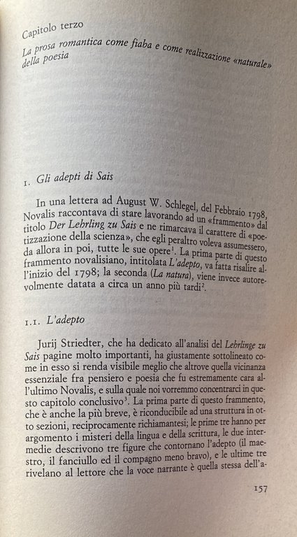 L'ESTETICA DI NOVALIS. ANALOGIA E PRINCIPIO POETICO NELLA PROFEZIA ROMANTICA