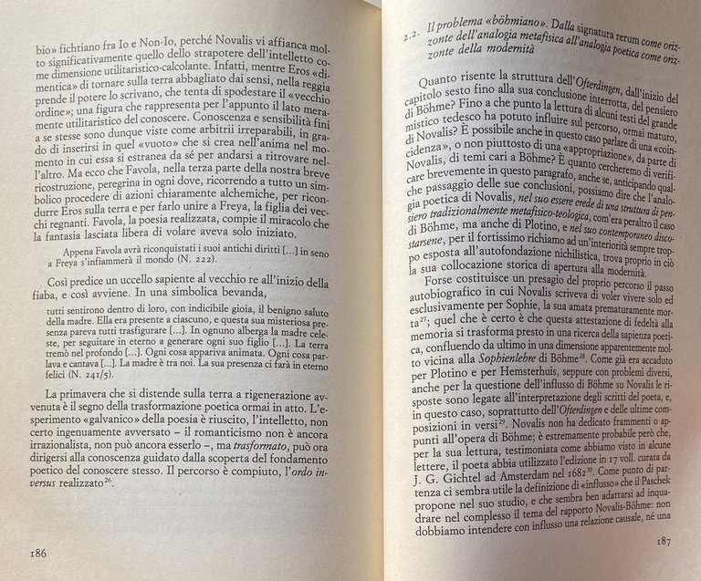 L'ESTETICA DI NOVALIS. ANALOGIA E PRINCIPIO POETICO NELLA PROFEZIA ROMANTICA