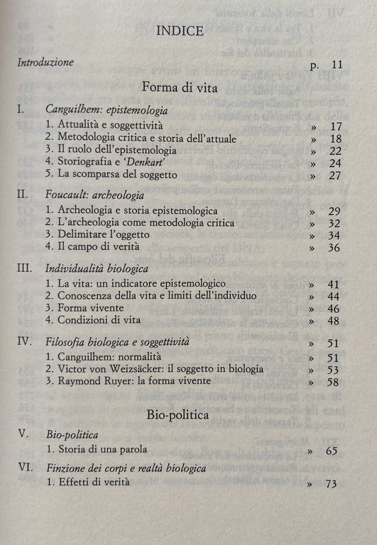 MICHEL FOUCAULT: TECNICA E VITA. BIO-POLITICA E FILOSOFIA DEL BIOS