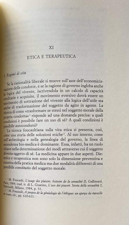 MICHEL FOUCAULT: TECNICA E VITA. BIO-POLITICA E FILOSOFIA DEL BIOS