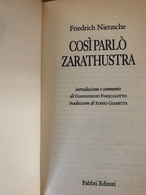 Così parlò Zarathustra