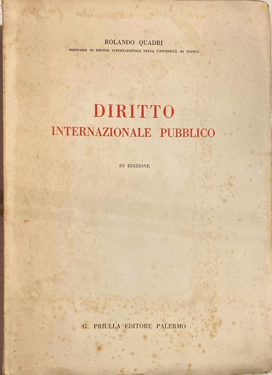 DIRITTO INTERNAZIONALE PUBBLICO