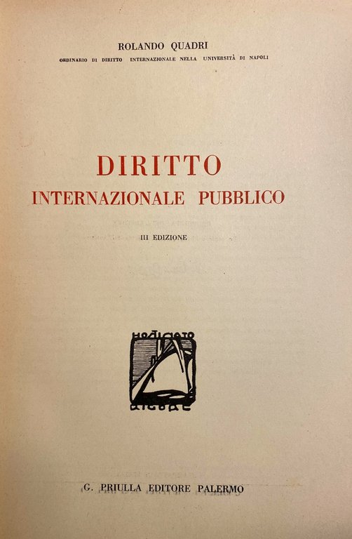 DIRITTO INTERNAZIONALE PUBBLICO