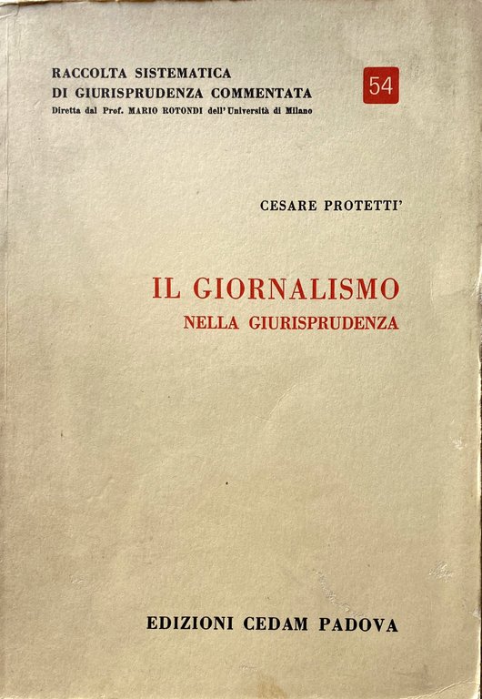 IL GIORNALISMO NELLA GIURISPRUDENZA