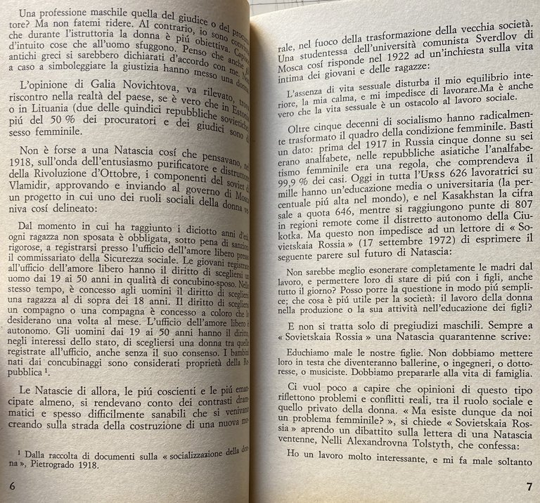 IL CICLONE NATASCIA: RAPPORTO SULLA RIVOLUZIONE FEMMINILE IN URSS