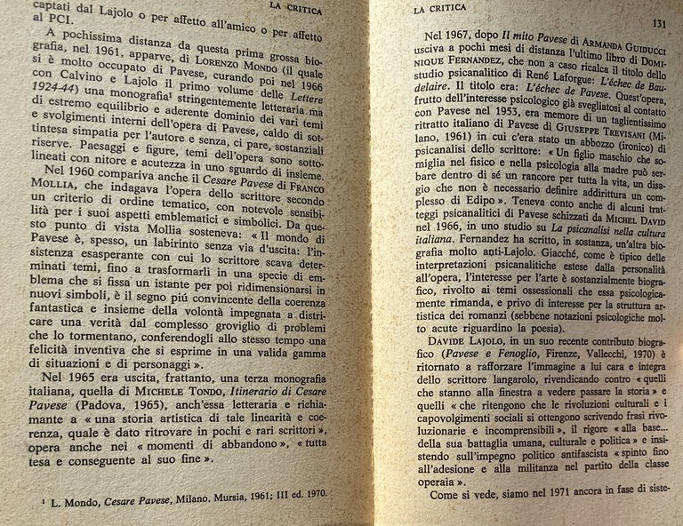 INVITO ALLA LETTURA DI CESARE PAVESE