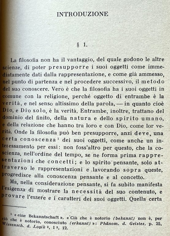 ENCICLOPEDIA DELLE SCIENZE FILOSOFICHE IN COMPENDIO. (COMPLETA VOLUMI 1-2)