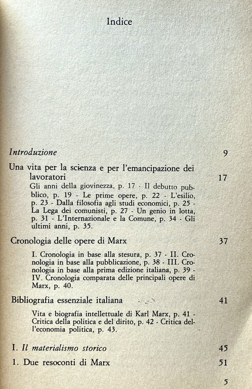 IL PENSIERO DI KARL MARX. ANTOLOGIA