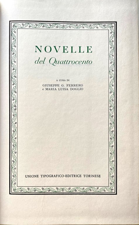 NOVELLE DEL QUATTROCENTO