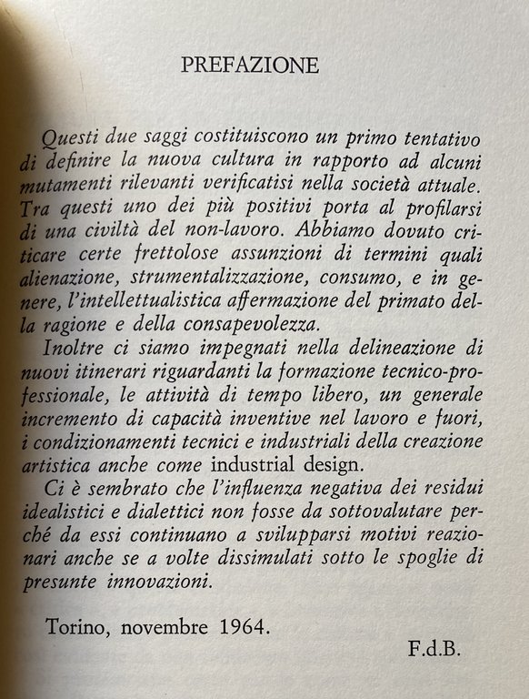 CULTURA, LAVORO, TEMPO LIBERO