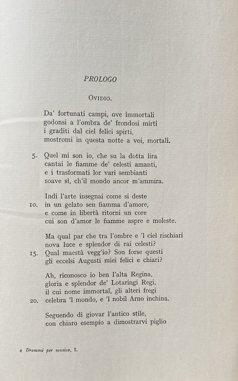 DRAMMI PER MUSICA DAL RINUCCINI ALLO ZENO. (VOLUME 1 PRIMO)