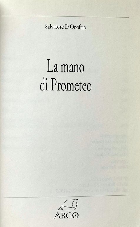 LA MANO DI PROMETEO