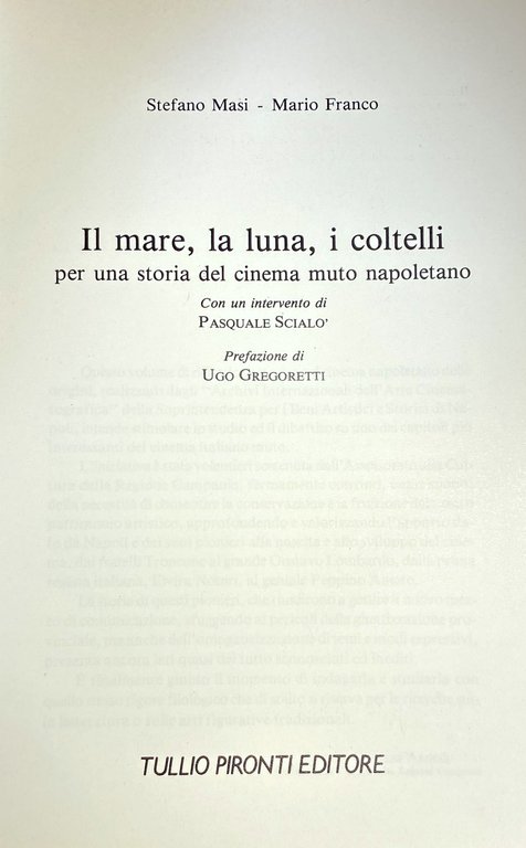 IL MARE, LA LUNA, I COLTELLI. PER UNA STORIA DEL …