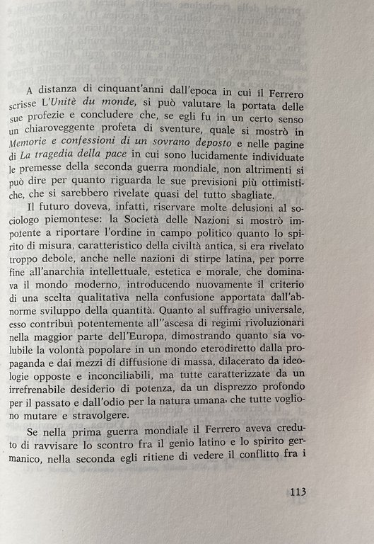 IL DIVENIRE STORICO NELL'OPERA DI GUGLIELMO FERRERO