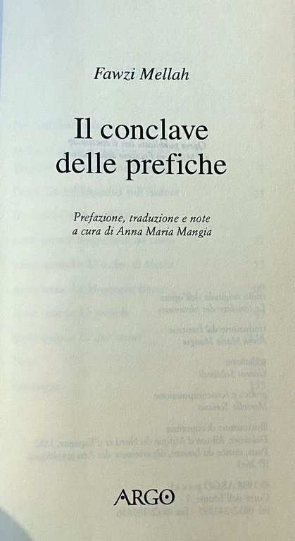 IL CONCLAVE DELLE PREFICHE