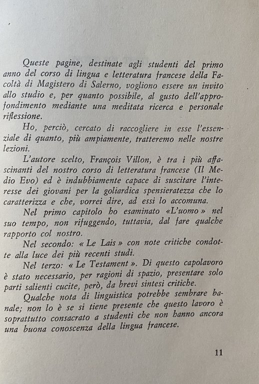 LETTURA CRITICA DELL'OPERA DI FRANÇOIS VILLON (LE LAIS E LE …