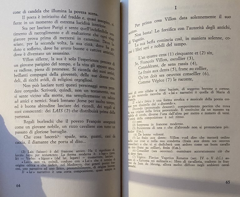 LETTURA CRITICA DELL'OPERA DI FRANÇOIS VILLON (LE LAIS E LE …