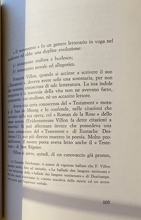 LETTURA CRITICA DELL'OPERA DI FRANÇOIS VILLON (LE LAIS E LE …