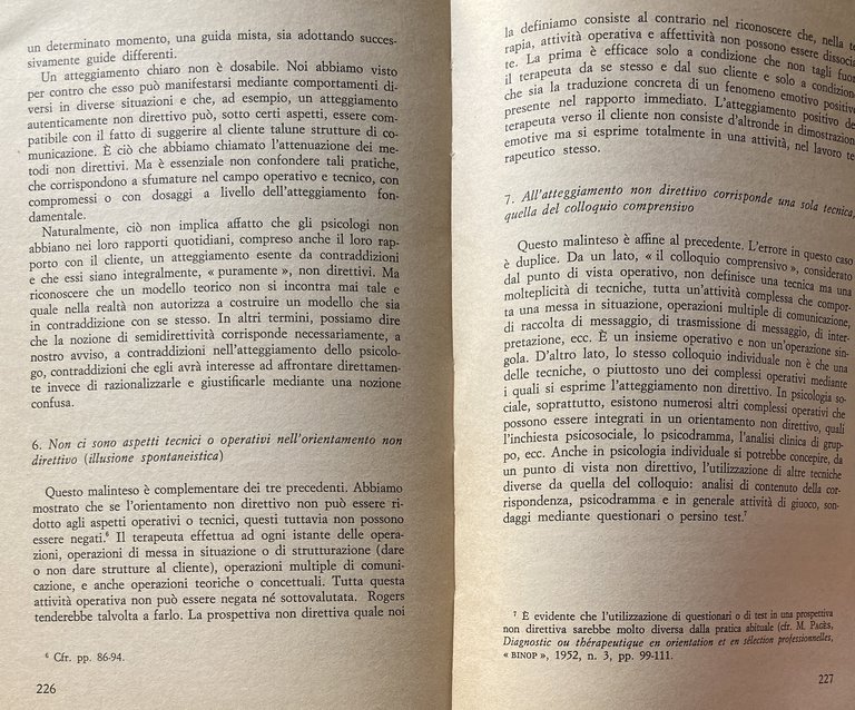 L'ORIENTAMENTO NON DIRETTIVO IN PSICOTERAPIA E IN PSICOLOGIA SOCIALE