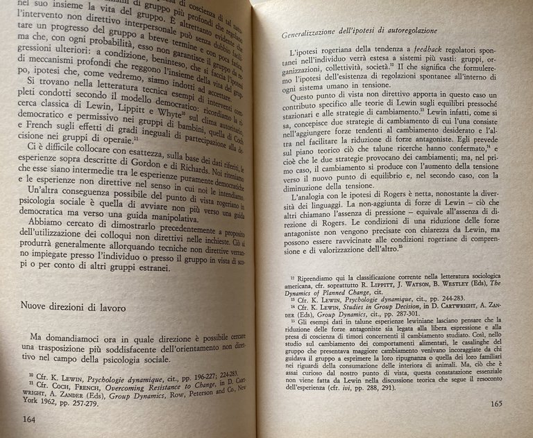 L'ORIENTAMENTO NON DIRETTIVO IN PSICOTERAPIA E IN PSICOLOGIA SOCIALE