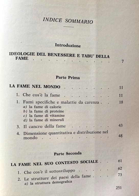 SOCIOLOGIA DELLA FAME: DALLA PRESA DI COSCIENZA DEL PROBLEMA AD …